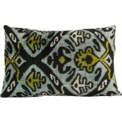 IKAT SILK UNIQUE BLACK BLUE     - CUSHIONS